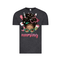 Vintage Black Afro Messy Bun Nursing Bbs Vintage Tee - BundleAndBundleShop