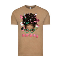 Vintage Coffee Afro Messy Bun Nursing Bbs Vintage Tee - BundleAndBundleShop