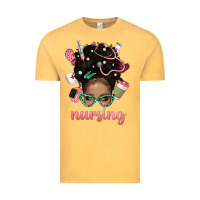 Vintage Mustard Afro Messy Bun Nursing Bbs Vintage Tee - BundleAndBundleShop