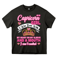 Asphalt As A Capricorn Girl I Was Born With My Heart On My Sleeve And A Mouth Heavy Core Tee - Jasminsmagicworld