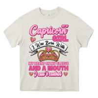 Cream As A Capricorn Girl I Was Born With My Heart On My Sleeve And A Mouth Heavy Core Tee - Jasminsmagicworld