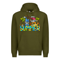 Army Green Summer Gnomes Premium Hoodie - CowCowDesign