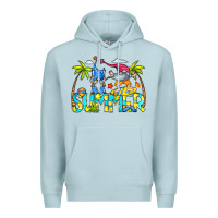 Blue Mist Summer Gnomes Premium Hoodie - CowCowDesign