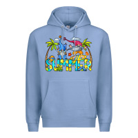 Colony Blue Summer Gnomes Premium Hoodie - CowCowDesign
