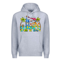 Heather Grey Summer Gnomes Premium Hoodie - CowCowDesign