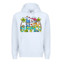 White Summer Gnomes Premium Hoodie - CowCowDesign