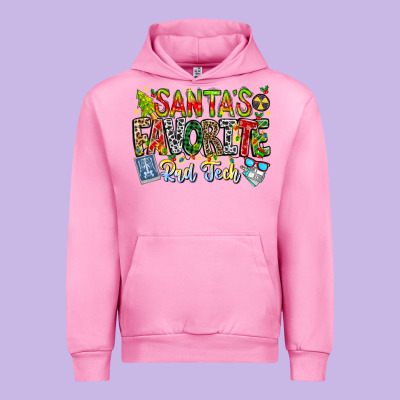 Santa's Favorite Rad Tech Urban Hoodie Designed By Cowhidedigitalart