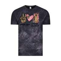 Cloud Black peace love german shepherd Vintage Tee - JahusDesignShop