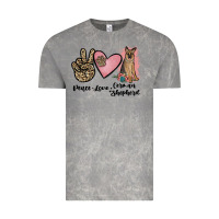 Cloud Rock peace love german shepherd Vintage Tee - JahusDesignShop