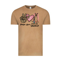 Vintage Camel peace love german shepherd Vintage Tee - JahusDesignShop