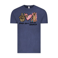 Vintage Denim peace love german shepherd Vintage Tee - JahusDesignShop