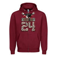 Burgundy senior 24 Zipper Hoodie - CowGirlArtShop
