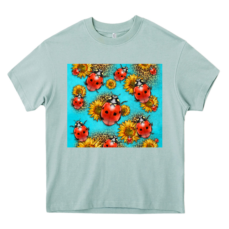 Western Sunflowers Ladybug Heavy Core Tee by LillyAllenDesigns | Teevron
