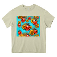 Mossy Western Sunflowers Ladybug Heavy Core Tee - LillyAllenDesigns