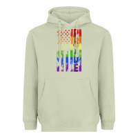 Matcha lgbtq pride american flag Heavyweight Hoodie - FaDigitalArtStudio
