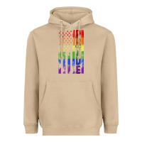 Mushroom lgbtq pride american flag Heavyweight Hoodie - FaDigitalArtStudio
