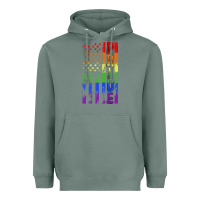 Sage lgbtq pride american flag Heavyweight Hoodie - FaDigitalArtStudio