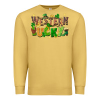 Antique Gold western lucky St. Patricks Day Premium Sweatshirt - FaDigitalArtStudio