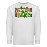 Oatmeal Heather western lucky St. Patricks Day Premium Sweatshirt - FaDigitalArtStudio