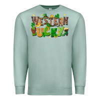 Seafoam western lucky St. Patricks Day Premium Sweatshirt - FaDigitalArtStudio