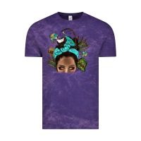 Cloud Purple Lake Camping Afro Messy Bun Bbs Vintage Tee - BundleAndBundleShop