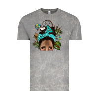 Lake Camping Afro Messy Bun Bbs Vintage Tee | Teevron