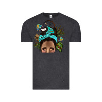 Vintage Black Lake Camping Afro Messy Bun Bbs Vintage Tee - BundleAndBundleShop