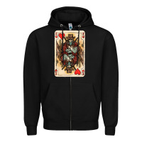Black King Of Hearts Cowboy Zipper Hoodie - HowdyJamesFarm
