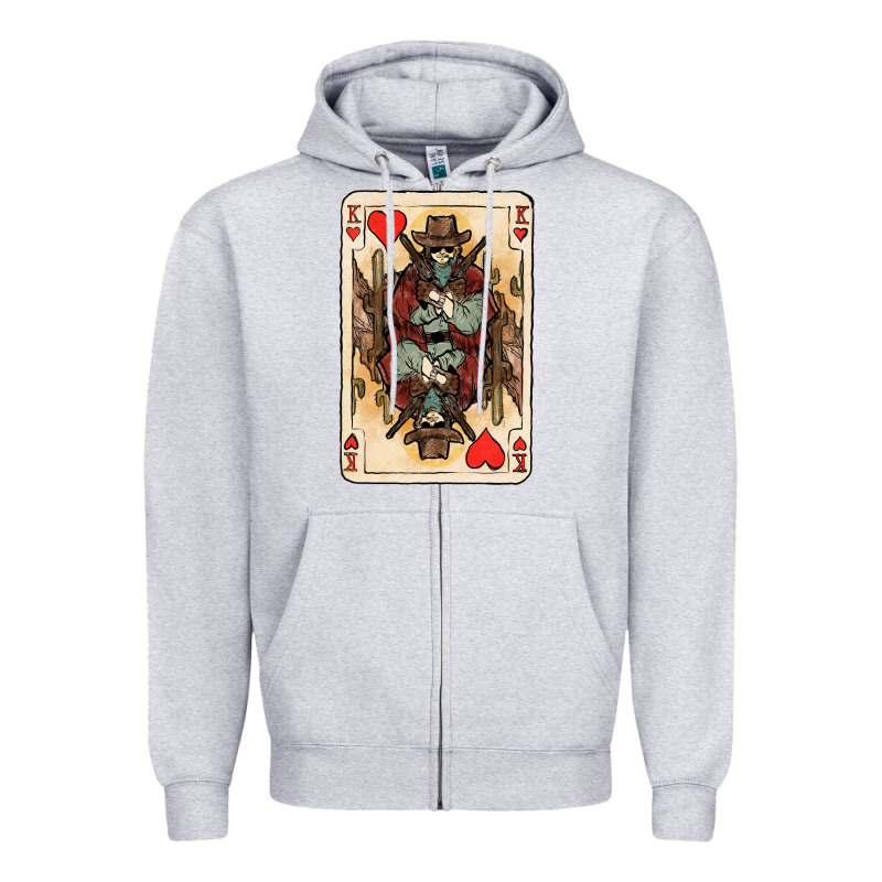 King Of Hearts Cowboy Zipper Hoodie by HowdyJamesFarm | Teevron