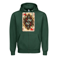 Sports Green King Of Hearts Cowboy Zipper Hoodie - HowdyJamesFarm