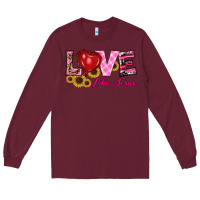 Burgundy valentine's day love like jesus Long Sleeve Tee - RanaPortraitStore