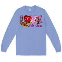 Colony Blue valentine's day love like jesus Long Sleeve Tee - RanaPortraitStore