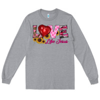 Heather Grey valentine's day love like jesus Long Sleeve Tee - RanaPortraitStore
