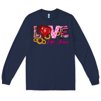Navy valentine's day love like jesus Long Sleeve Tee - RanaPortraitStore