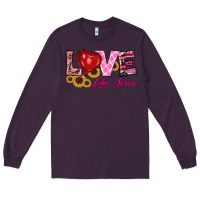 Plum valentine's day love like jesus Long Sleeve Tee - RanaPortraitStore
