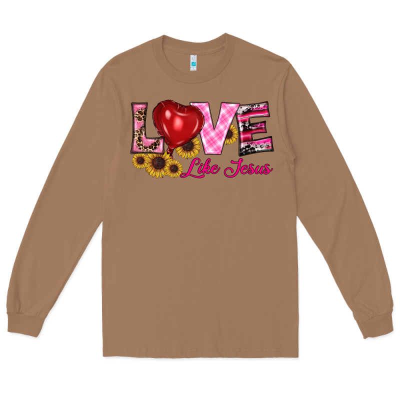 Valentine's Day Love Like Jesus Long Sleeve Tee by RanaPortraitStore | Teevron