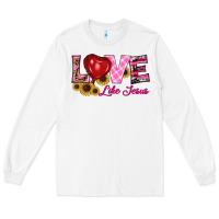 White valentine's day love like jesus Long Sleeve Tee - RanaPortraitStore