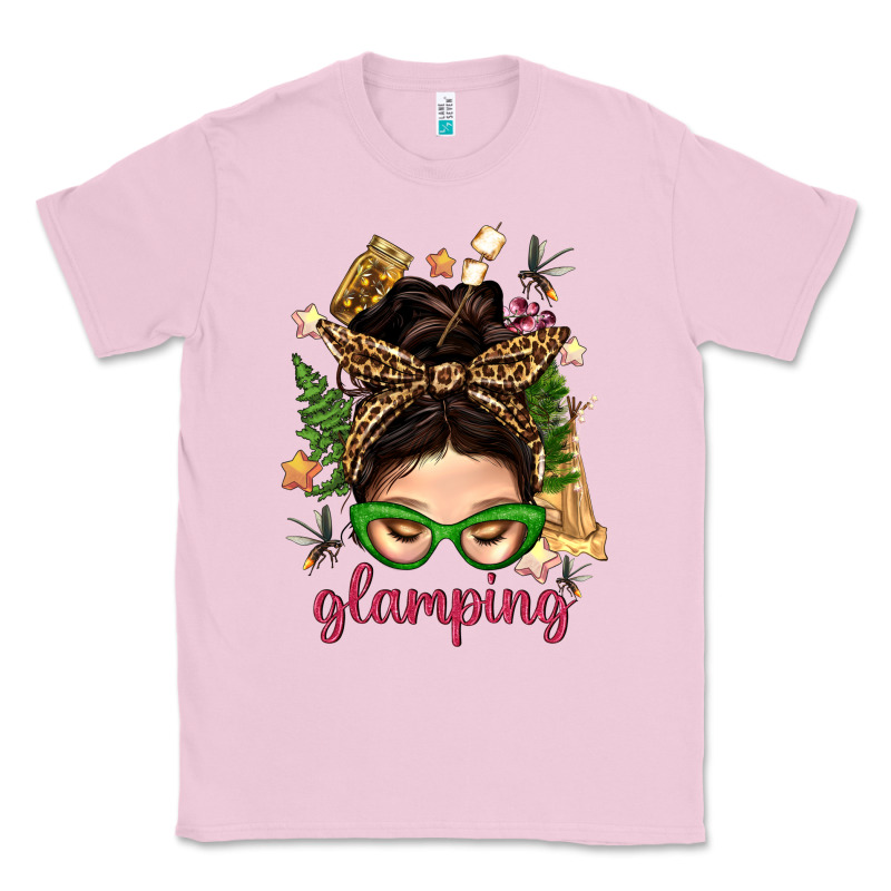 Glamping Messy Bun With Glamping Camp Tent Bbs Classic Tee by BundleAndBundleShop | Teevron