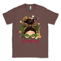 Chestnut Glamping Messy Bun With Glamping Camp Tent Bbs Classic Tee - BundleAndBundleShop