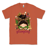 Copper Glamping Messy Bun With Glamping Camp Tent Bbs Classic Tee - BundleAndBundleShop