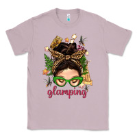 Lilac Glamping Messy Bun With Glamping Camp Tent Bbs Classic Tee - BundleAndBundleShop