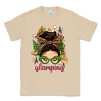 Mushroom Glamping Messy Bun With Glamping Camp Tent Bbs Classic Tee - BundleAndBundleShop