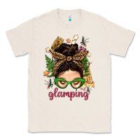 Natural Glamping Messy Bun With Glamping Camp Tent Bbs Classic Tee - BundleAndBundleShop