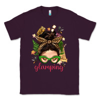 Plum Glamping Messy Bun With Glamping Camp Tent Bbs Classic Tee - BundleAndBundleShop