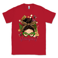 Red Glamping Messy Bun With Glamping Camp Tent Bbs Classic Tee - BundleAndBundleShop