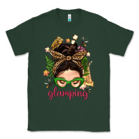 Sports Green Glamping Messy Bun With Glamping Camp Tent Bbs Classic Tee - BundleAndBundleShop