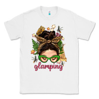White Glamping Messy Bun With Glamping Camp Tent Bbs Classic Tee - BundleAndBundleShop