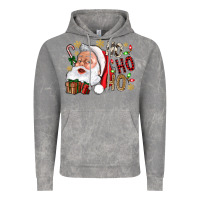 Cloud Rock Santa Ho Ho Ho With Gift Box Vintage Hoodie - BundleAndBundleShop