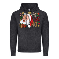 Vintage Black Santa Ho Ho Ho With Gift Box Vintage Hoodie - BundleAndBundleShop