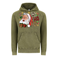 Vintage Olive Santa Ho Ho Ho With Gift Box Vintage Hoodie - BundleAndBundleShop